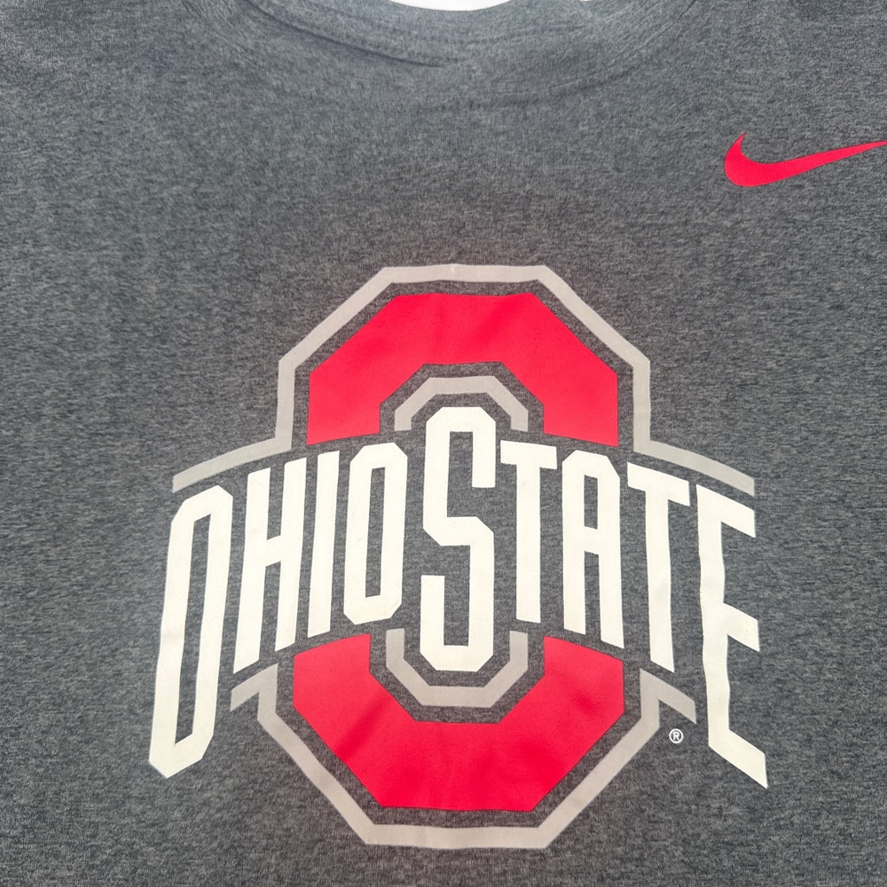 Men's Nike OHIO STATE Dri-FIT Short Sleeve Tee XL Grey Red